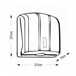 Vialli V hajtogatott kéztörlő adagoló ABS műanyag, fehér,K4