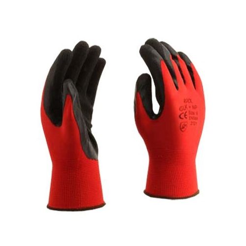 Non-skidding latex mechanic gloves