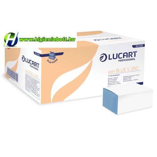 Hajtogatott Kéztörlő Kék 1 rétegű 5000lapos Lucart V250 Easy Blue