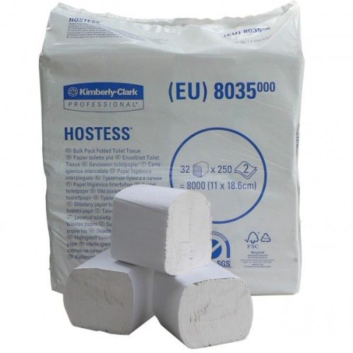 Kimberly Clark 2 rét. hajtogatott wc papír 8035 hostess