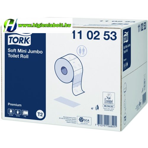 Tork 110253 Premium mini jumbo toalettpapír, soft T2