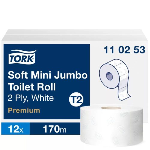 Tork 110253 Premium mini jumbo toalettpaper, soft T2