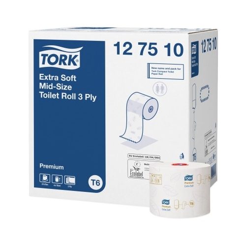 Tork 127510  Premium Extra Soft kompakt toalettpapír tekercs  T6