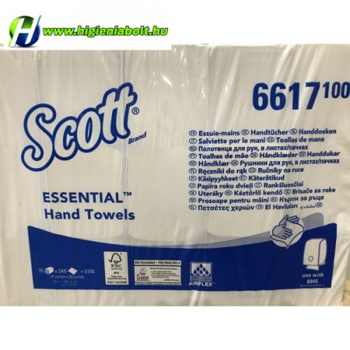 Kimberly Clark Scott Essential interfold hajtogatott kéztörlő 6617