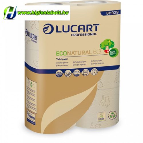 Lucart Econatural 3 rétegű kistekercses toalettpapír