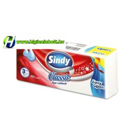   Papír zsebkendő, 3 rétegű, 100 db, "Sindy", classic