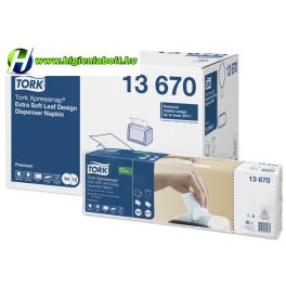   Tork 13670 N4 Xpressnap® Extra Soft levélmintás fehér adagolós szalvéta