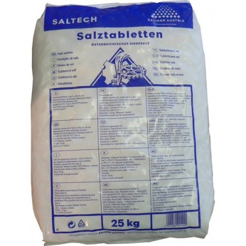 Water-softener salt 25 kg tablet design