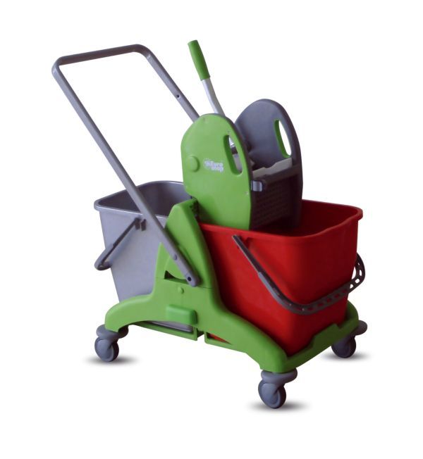 Image of Kétvödrös műanyag felmosókocsi 30 literes