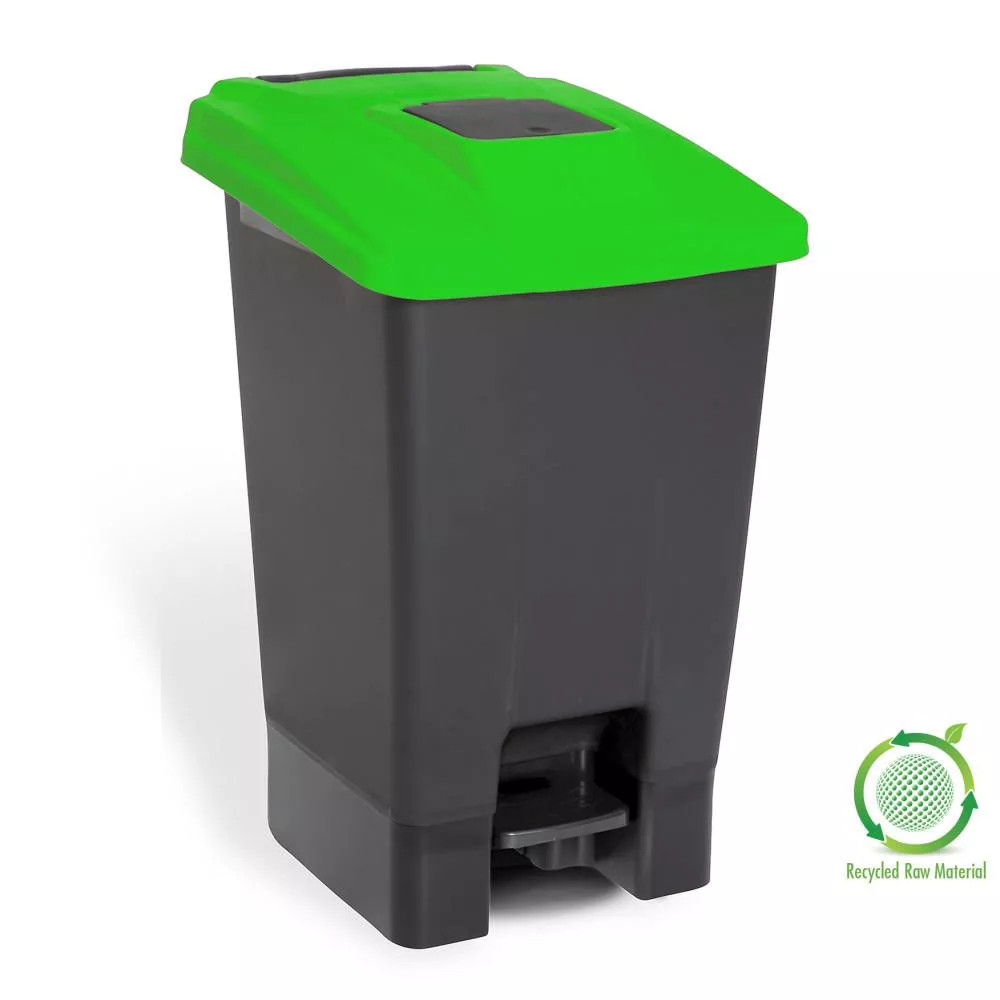 Image of 100 literes szelektív hulladékgyűjtő kuka zöld