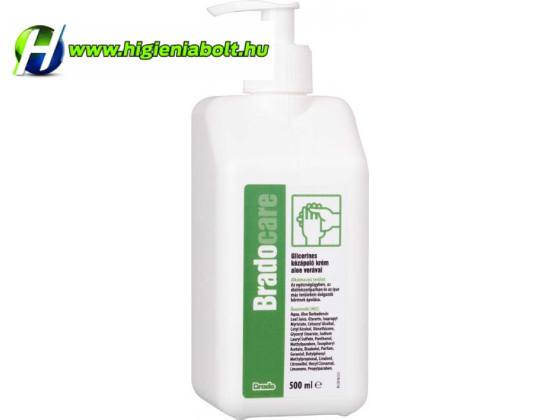 Image of bradocare kézápoló krém 500ml glicerines pumpás aloe vera
