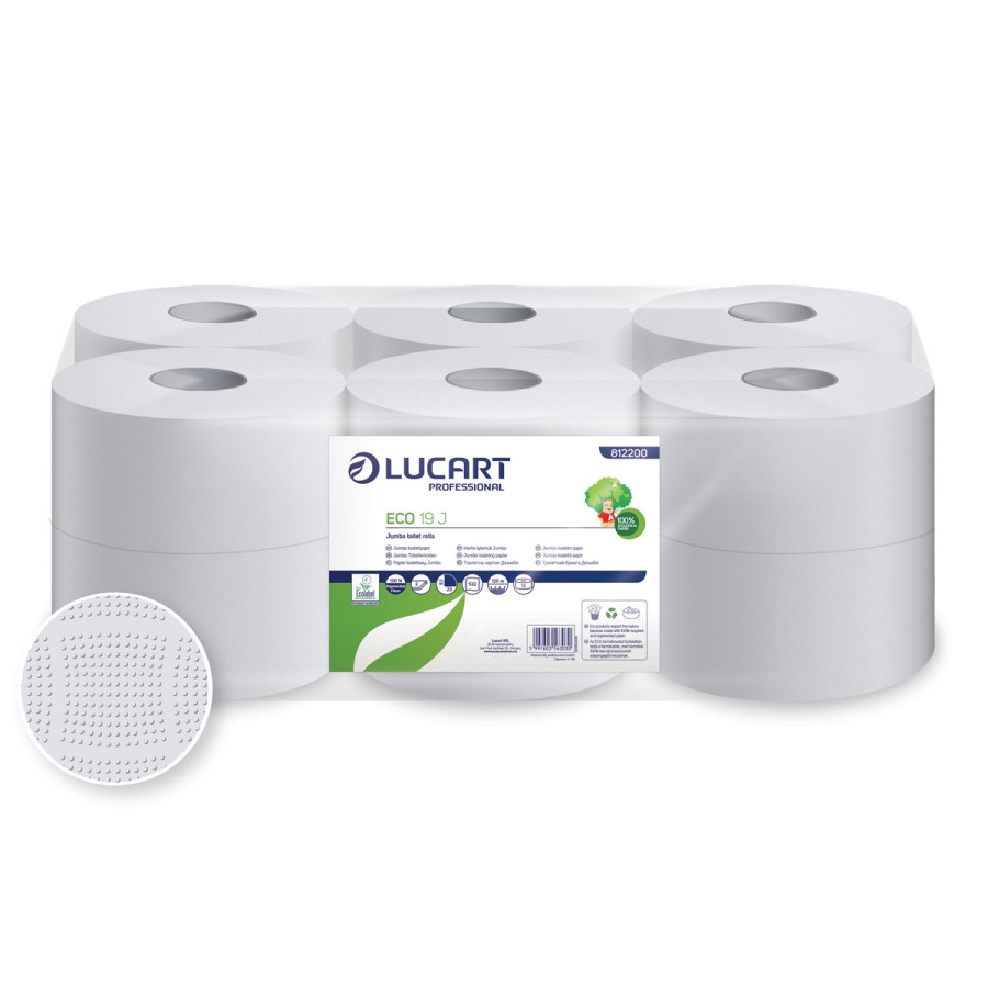 Image of Lucart Eco Jumbo Toalettpapír 19cm 2 rétegű