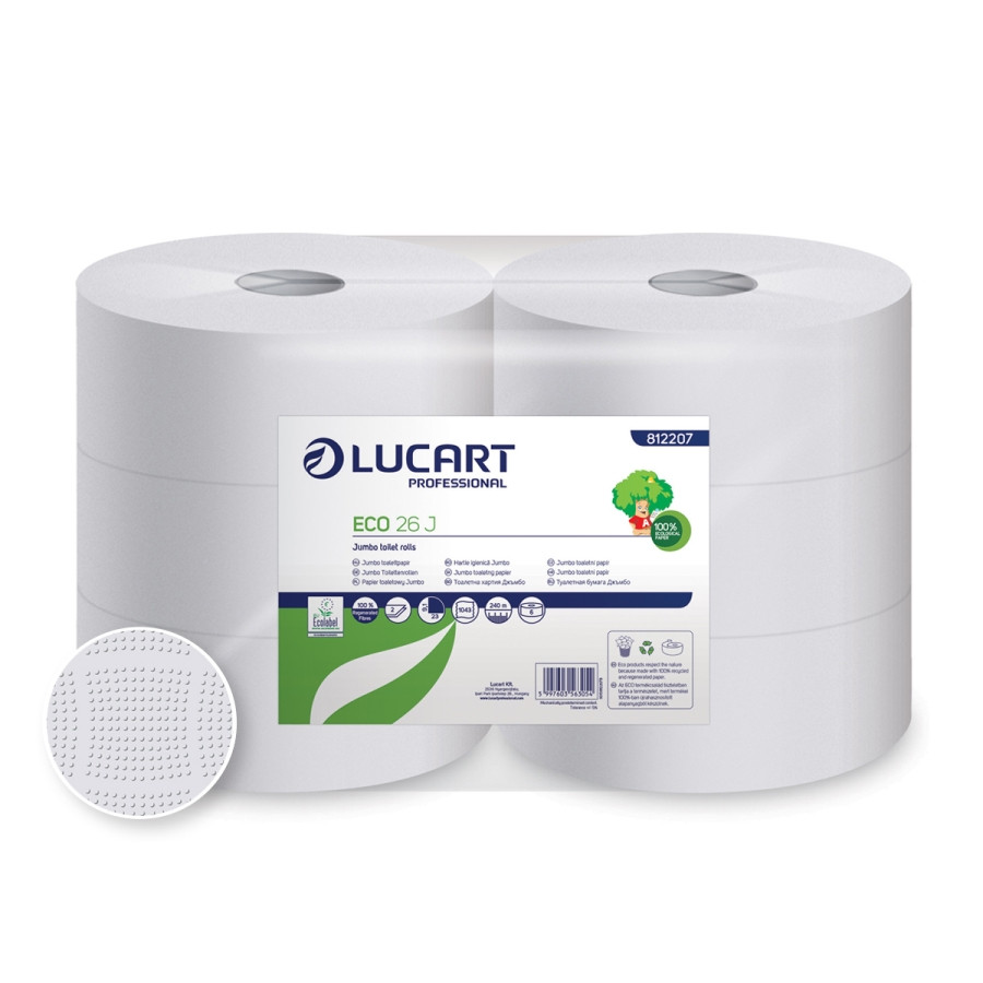 Image of Lucart Eco Jumbo Toalettpapír 26cm 2 rétegű