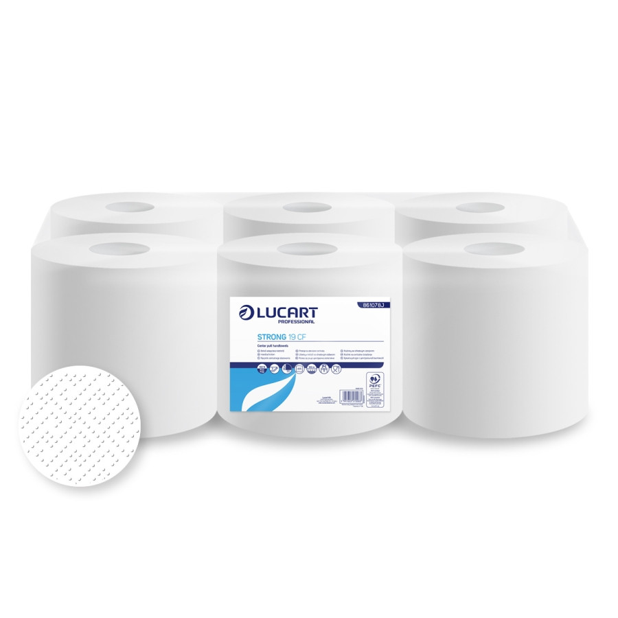 Image of Közületi Kéztörlő 19cm-es 100% Cellulóz Lucart Pro Strong CF tekercses kéztörlő
