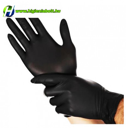 Image of MAXTER Fekete nitril púdermentes vizsgálókesztyű XL