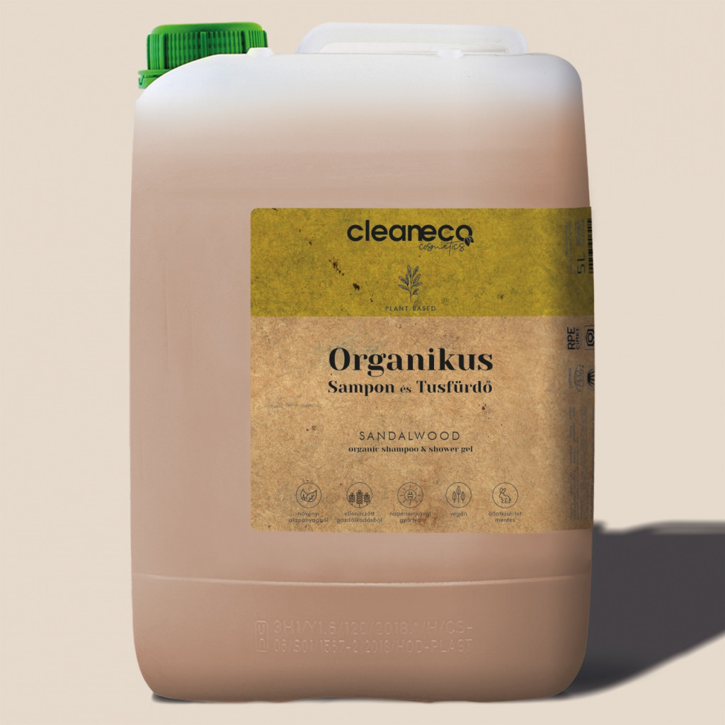 Image of Organikus Sampon és Tusfürdő Cleaneco - Sandalwood 5L - újrahasznosítható csomagolásban