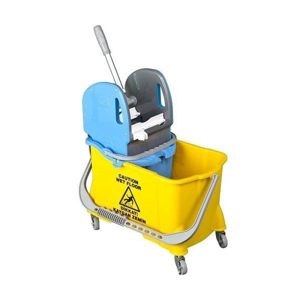 Image of Egyvödrös takarítókocsi 24l-es vödörrel, préssel